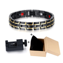 Load image into Gallery viewer, Health Magnetic Bracelet Male Stainless Steel Wrist Band Magnetic Bracelet Men Hand Chain Energy Bracelets for Men Dropshipping
