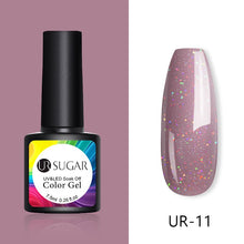 Load image into Gallery viewer, UR SUGAR Nude Glitter Gel Nail Polish Varnish Pink Rose Gold Shimmer Soak Off UV LED Nails Gel varnish  7.5ml
