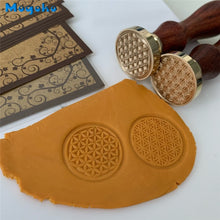 Load image into Gallery viewer, Mogoko Botanical Wax Seal Stamp Retro Classic Sealing Wax Stamps Envelope Cards Decor Flower of Life Sunflower Olive Wreath Leaf
