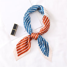 Load image into Gallery viewer, 2020 Designer Women Crinkle Scarf Square Silk Neck Scarves Female Leopard Print Hair Band Lady Pleated Scarfs

