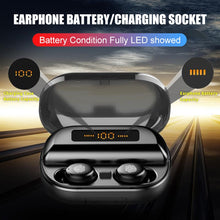 Load image into Gallery viewer, V11 TWS 5.0 Bluetooth Headphones 9D Stereo Wireless earphones IPX7 Waterproof headsets Sport earburd 4000mAh case Power Bank V12

