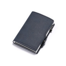 Load image into Gallery viewer, BISI GORO Single Box Card Holder PU Leather Card Wallet New Men RFID Blocking Aluminum Smart Multifunction Slim Wallet Card Case
