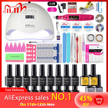 Load image into Gallery viewer, LNWPYH Nail Set UV LED Lamp Dryer With 18/12 pcs Nail Gel Polish Kit Soak Off Manicure Tools Set electric Nail drill Nail Tools
