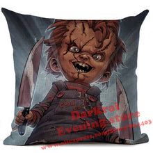 Load image into Gallery viewer, Halloween Horror Cushion Cover Chucky Annabelle Scream Clown Printed Throw Pillows Living Room Halloween Decorative Pillow Case
