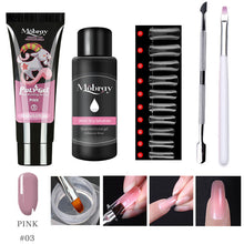 Load image into Gallery viewer, Poly nail gel Kit Nail Extension Poly Gel Set With Nial Tips Dual Form Qiuck Dry Builder Gel For Manicure Finger Extend Brush
