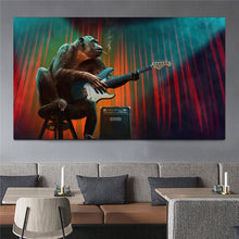 Load image into Gallery viewer, Large Animal Picture Canvas Printed Painting Modern Funny Thinking Monkey with Headphone Wall Art Poster for Living Room Decor
