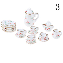 Load image into Gallery viewer, 15/8/9/4/2Pcs 1:12 Dolls House Miniature Mugs Dish Cups Pot Set Direction Furniture Toys Coffee Tea Cups Dollhouse Accessory
