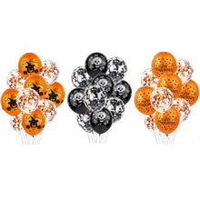 Load image into Gallery viewer, Scary Halloween Pumpkin Ghost Spider Confetti Balloon Latex Happy Halloween Decoration Kids Air Baloons Birthday Party Supplies
