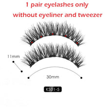 Load image into Gallery viewer, Magnetic False Eyelashes No Glue Full Eye 5 Magnet Reusable Fake Eyelashes Natural Soft Eyelashes Extension Magnetic Eyelash Kit
