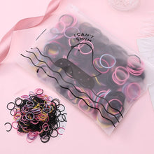 Load image into Gallery viewer, 100pcs/Set Bag Packed Girls Cute Colorful Elastic Hair Bands Gum For Ponytail Holder Scrunchie Headband Fashion Hair Accessories
