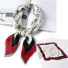 Load image into Gallery viewer, 2020 Designer Women Crinkle Scarf Square Silk Neck Scarves Female Leopard Print Hair Band Lady Pleated Scarfs
