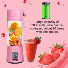 Load image into Gallery viewer, 380ml 4/6 Blades Portable Electric Fruit Juicer Home USB Rechargeable Smoothie Maker Blenders Machine Sports Bottle Juicing Cup
