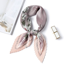 Load image into Gallery viewer, 2020 Designer Women Crinkle Scarf Square Silk Neck Scarves Female Leopard Print Hair Band Lady Pleated Scarfs
