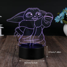 Load image into Gallery viewer, 3d Night Lamp Anime Star Wars Baby Yoda Led Night Light for Kid Child Bedroom Decor Nightlight Cartoon Meme Figure Table Lamp
