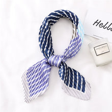 Load image into Gallery viewer, 2020 Designer Women Crinkle Scarf Square Silk Neck Scarves Female Leopard Print Hair Band Lady Pleated Scarfs
