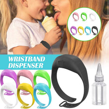 Load image into Gallery viewer, 1 Set Adjustable Wash Hand Gel Dispenser Portable Bracelet Pumps Wristband Hand Soap Dispenser With Refillable Beak Bottle
