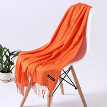 Load image into Gallery viewer, Fashion Solid Color 2020 Women Scarf Winter Hijabs Tessale Tassels Long Lady Shawls Cashmere Like Pashmina Hijabs Scarves Wraps
