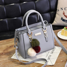 Load image into Gallery viewer, Yogodlns women beading pendant handbag ladies embossed shoulder bag ladies Messenger bag hairball bags high quality bag
