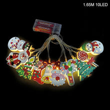 Load image into Gallery viewer, 1.5m 10Led Christmas Tree Santa Claus Snowman Snowflake Led Light String Festival Bar Home Party Decor Christmas Ornament
