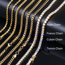 Load image into Gallery viewer, TOPGRILLZ Custom Made  Photo Round Medallions Cubic Zircon Pendant&amp;Necklace With 4mm Tennis chain Hip Hop Jewelry For Men Women
