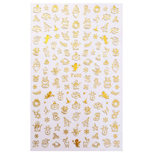 Load image into Gallery viewer, 1Pcs 3D Nail Sticker Christmas Holographics Snowflake For Gold Silver Nail Art Stickers DIY Nail Art Decoration Decals
