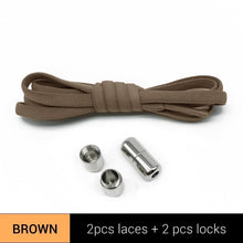 Load image into Gallery viewer, TILUSERO New Elastic Shoelaces Metal Capsule Button No Tie Shoe Laces
