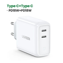 Load image into Gallery viewer, Ugreen 36W Fast USB Charger Quick Charge 4.0 3.0 Type C PD Fast Charging for iPhone 12 USB Charger with QC 4.0 3.0 Phone Charger
