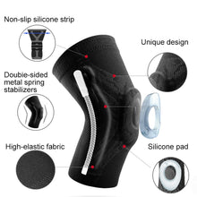 Load image into Gallery viewer, Veidoorn 1 pcs Knee Patella Protector Brace Silicone Spring Knee Pad Basketball Running Compression Knee support Sleeve
