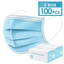 Load image into Gallery viewer, 20/30/50/100pcs Blue Disposable 3 Layer Non Woven Mouth Masks Dustproof Earloop face mask маска mascarillas Masque Maschera
