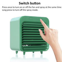 Load image into Gallery viewer, Dropshipping Home Mini Air Conditioner Portable Air Cooler USB Personal Space Cooler Fan Air Cooling Fan Rechargeable Fan Desk

