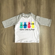 Load image into Gallery viewer, baby kids Easter clothes boys/girls spring raglans children bunny clothing wholesale
