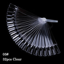 Load image into Gallery viewer, 1Set False Nail Tips Fan Nature Clear Black Finger Nail Display Card Nail Art Practice Acrylic UV Gel Polish Tool Manicure JI386
