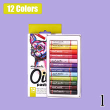 Load image into Gallery viewer, Professional Painting Oil Pastel 12/25/50 Colors Graffiti Soft Pastel Drawing Pen for Artist School Stationery Supplies Crayon
