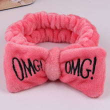 Load image into Gallery viewer, 2020 New Letter OMG Headbands for Women Girls Bow Wash Face Turban Makeup Elastic Hair Bands Coral Fleece Hair Accessories
