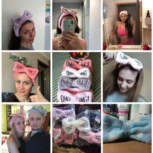 Load image into Gallery viewer, Hot Sale Women Headbands omg Makeup Headband for Washing Elastic Velvet Bow Head Wrap Coral Fleece Fashion Girl Hair Accessories
