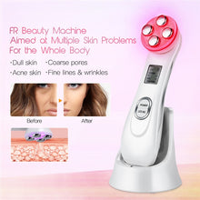 Load image into Gallery viewer, RF EMS LED Light Facial Massage Machine Wrinkles Removal + Ultrasonic Far infrared Face Skin Body Slimming Massager Fat Burner45
