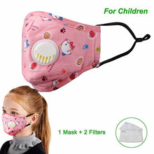 Load image into Gallery viewer, Tcare Fashion Cotton Face Mask Respirator Washable Reusable Mouth Masks + 2Pcs Activated Carbon Filter PM2.5 for Men Women
