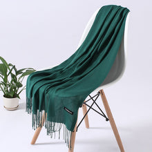 Load image into Gallery viewer, Fashion Solid Color 2020 Women Scarf Winter Hijabs Tessale Tassels Long Lady Shawls Cashmere Like Pashmina Hijabs Scarves Wraps

