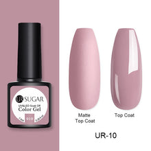 Load image into Gallery viewer, UR SUGAR 7.5ml Matte Nail Gel Polish Purple Series Hybrid Varnish Nail Art Semi Permanent UV Gel Varnish Soak Off Matte Top Coat
