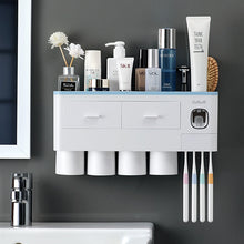 Load image into Gallery viewer, Bathroom Accessories organizer Set Toothbrush Holder Automatic Toothpaste Dispenser Holder Toothbrush Wall Mount Rack Tools Set
