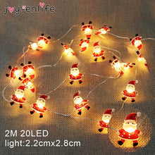 Load image into Gallery viewer, 2M 20LED Santa Claus Snowflake Tree LED Light String Christmas Decoration For Home 2020 Christmas Ornament Xmas Gift New Year
