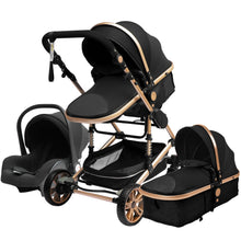 Load image into Gallery viewer, Luxurious Baby Stroller 3 in 1 Portable Travel Baby Carriage Folding Prams Aluminum Frame High Landscape Car for Newborn Baby

