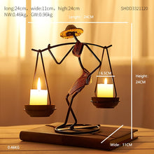 Load image into Gallery viewer, Home Decoration Accessories Creative Candle Holder Iron Kitchen Restaurant Romantic Candlestick Christmas Halloween Bar Party
