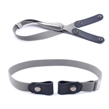 Load image into Gallery viewer, Women's Buckle-Free Elastic Belts Invisible Belt for Jeans No Bulge Hassle Band Fashion Casual Adjustable Button Canvas Belt
