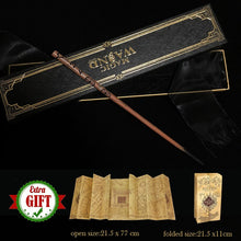 Load image into Gallery viewer, 32 Kinds of Metal Core Potter Magic Wands Cosplay Dumbledore Voldemort Lucius Malfoy Harried Magical Wand Ribbon Box with Gifts
