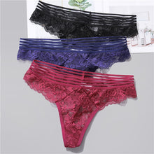 Load image into Gallery viewer, FINETOO Lace G-String Sexy Women Thong Lace floral Panties Low-rise T-back Panty Fashion Organza Bikini Underwear Lady Lingerie

