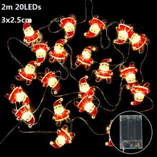 Load image into Gallery viewer, 1.5m 10Led Unicorn Snowman Snowflake Photo Clips Led Light String Wedding Festival Bar Home Party Decoration Christmas Ornament
