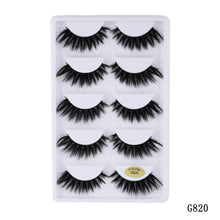 Load image into Gallery viewer, 5 pairs 5D Mink Eyelashes Natural False Eyelashes Lashes Soft Fake Eyelashes Extension Makeup Wholesale
