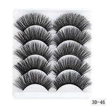 Load image into Gallery viewer, 5 pairs 5D Mink Eyelashes Natural False Eyelashes Lashes Soft Fake Eyelashes Extension Makeup Wholesale
