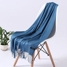 Load image into Gallery viewer, Fashion Solid Color 2020 Women Scarf Winter Hijabs Tessale Tassels Long Lady Shawls Cashmere Like Pashmina Hijabs Scarves Wraps

